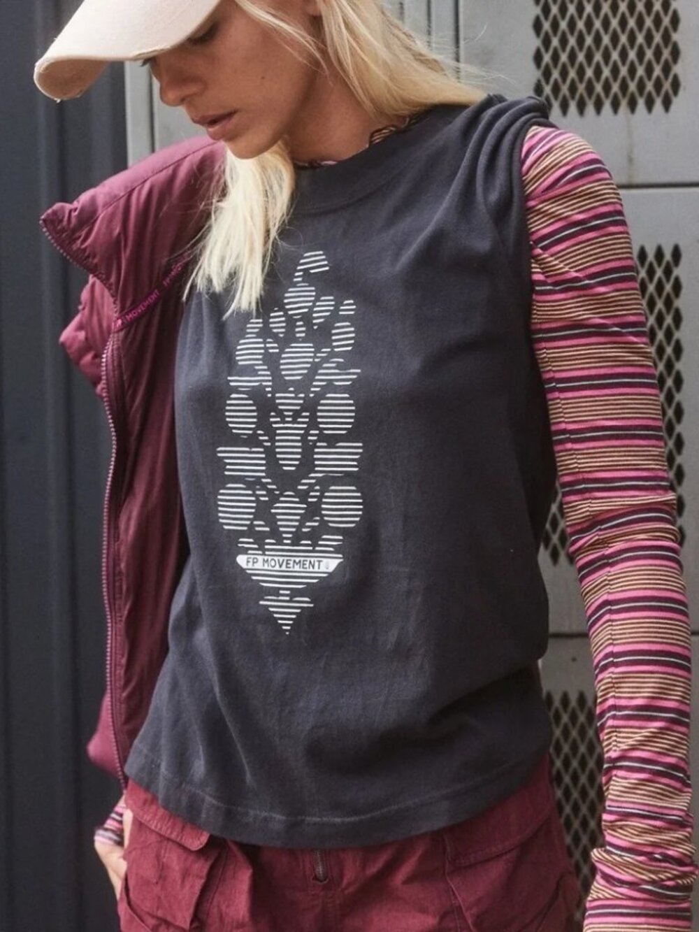 FP Movement by Free People Game Time Logo Tee - Black - Size Medium